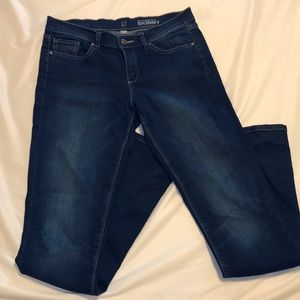 NY&C dark wash skinny low-rise jeans size 6